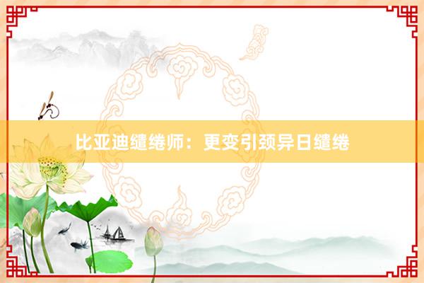 比亚迪缱绻师:更变引颈异日缱绻